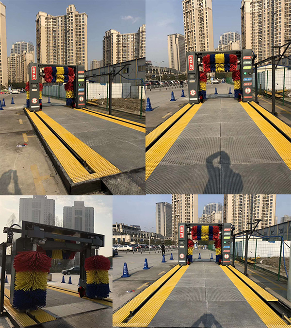 上海無人值守洗車設(shè)備調(diào)試中………