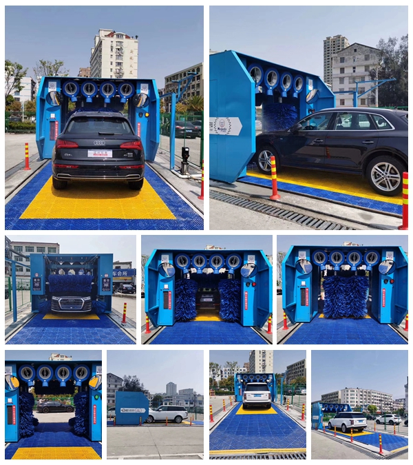 凱沃KW-05LF系列高節(jié)能款-無(wú)人值守洗車(chē)設(shè)備地址：蒼南縣公安局交警大隊(duì)停車(chē)場(chǎng)